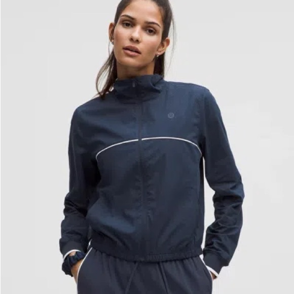 Lululemon Court Rival Tennis Track Jacket Size 8 Navy Blue - Picture 7 of 9